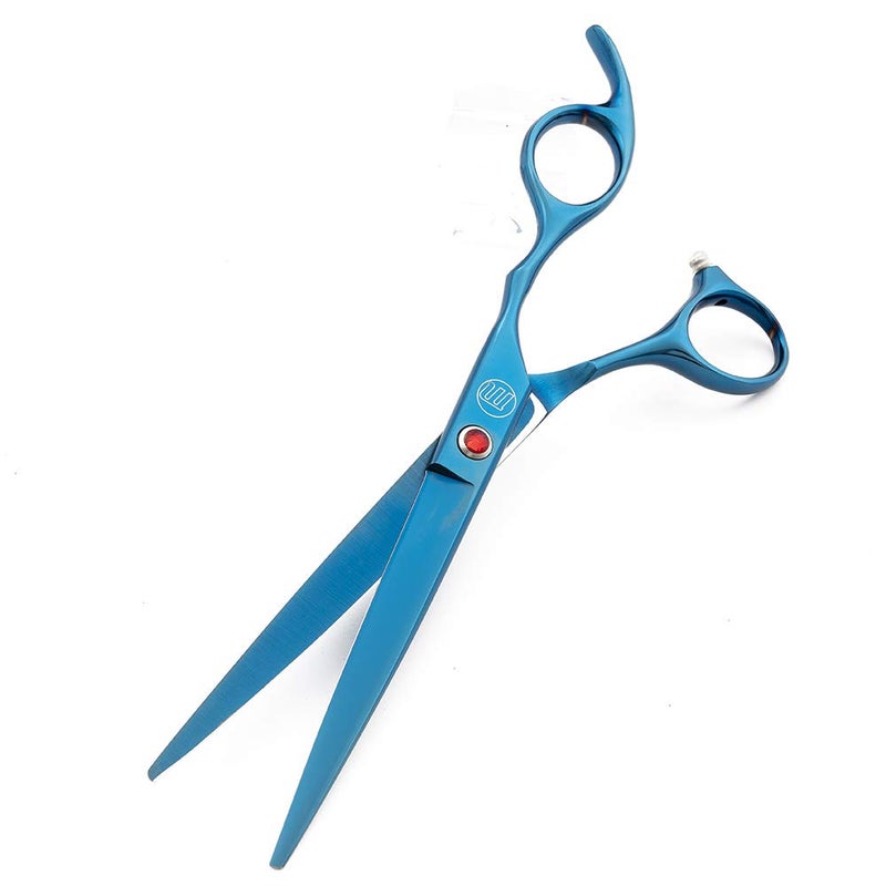 Moontay Professional 7.0" Dog Grooming Scissors Set, 4-pieces Straight, Upward Curved, Downward Curved, Thinning/Blending Shears for Dog, Cat and Pets, JP Stainless Steel, Blue - Image 5
